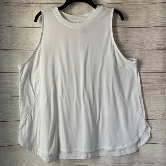 Tek Gear White Sleeveless Active Shirt or Tank Top Crew Neck Size 1X - Picture 2 of 15